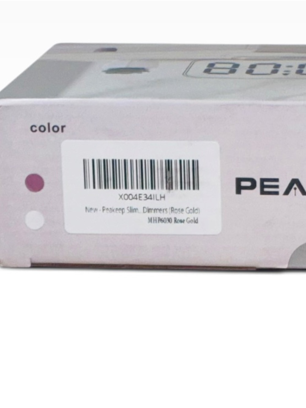 Peakeep Slim Digital Mirror Aesthetic Alarm Clock in Rose Gold Model MHP6030 - Picture 4 of 5